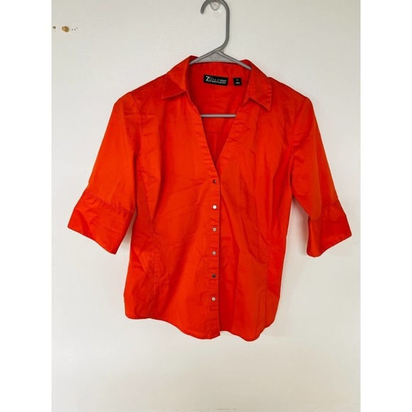 7th Avenue Design Studio New York & Company Orange Blouse - Picture 1 of 5